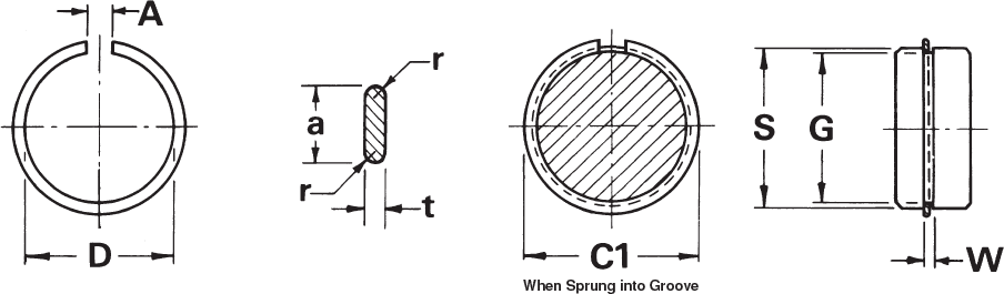 Bearing Retention Technical Drawing