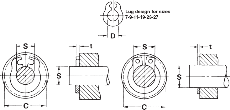 External Grip Rings Technical Drawing
