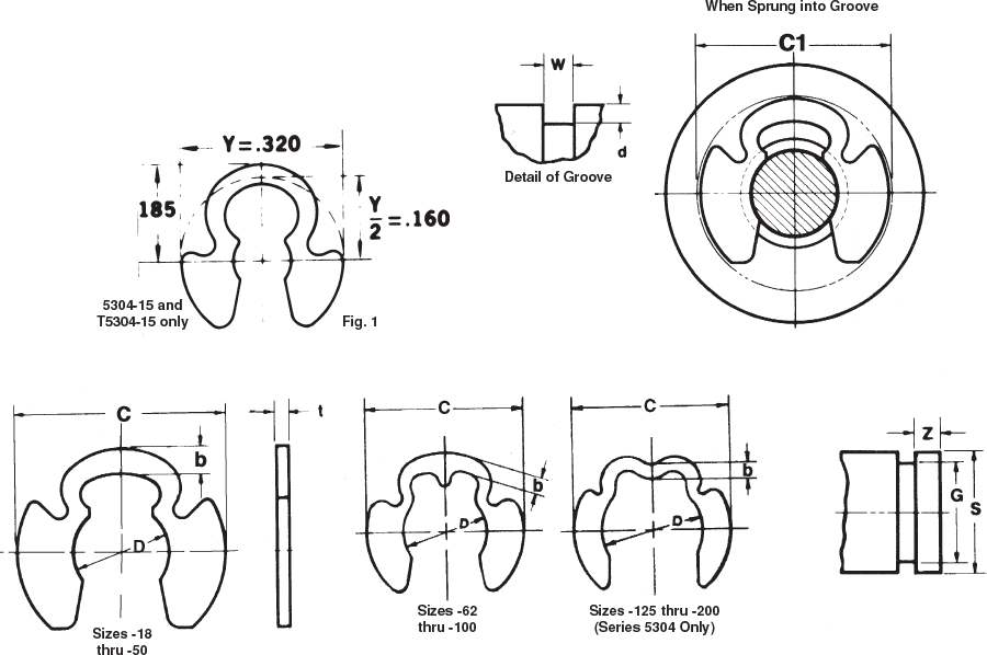 Klipring External Technical Drawing