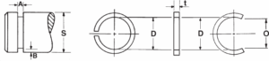 Square Wire Open and Closed Gap Technical Drawing