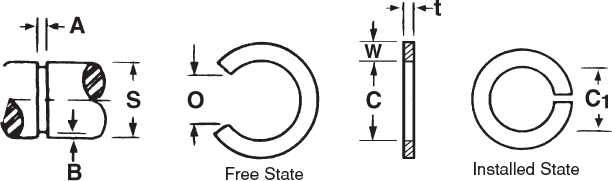 Standard Crimp Rings Technical Drawing