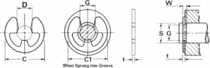 Standard E Rings Technical Drawing